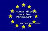 La nuova direttiva macchine 2006/42/CE Ing. Paolo Tattoli - ISPESL.