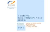 Il sistema delle relazioni nella scuola SiRVeSS Sistema di Riferimento Veneto per la Sicurezza nelle Scuole C2.1 MODULO C Unità didattica CORSO DI FORMAZIONE.