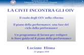 111 Luciano Hinna 23 giugno 2010 LA CIVIT INCONTRA GLI OIV 1 Il ruolo degli OIV nella riforma Il piano della performance: una fase del ciclo della performance.