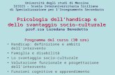 Università degli studi di Messina SISSIS – Scuola Interuniversitaria Siciliana di Specializzazione per lInsegnamento Secondario Psicologia dellhandicap.