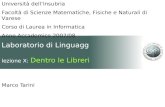 Laboratorio di Linguaggi lezione X: Dentro le Librerie Marco Tarini Università dellInsubria Facoltà di Scienze Matematiche, Fisiche e Naturali di Varese.