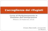 Corso di Perfezionamento in Gestione dellimmigrazione Milano 19 febbraio 2010 Laccoglienza dei rifugiati Chiara Marchetti, Università di Milano.