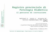 Servizio di Epidemiologia, Dipartimento di Sanità Pubblica Registro provinciale di Patologia Diabetica il percorso di costruzione Ballotari P., Caroli.