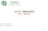 1 Ciclo 2003-04 CENTRO REGIONALE DI RIFERIMENTO CONTROLLO DI QUALITA A.O.Careggi - Firenze Dott. M. Borsotti Dott. M. Quercioli V.E.Q. EMATOLOGIA.