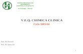 1 Ciclo 2003-04 CENTRO REGIONALE DI RIFERIMENTO CONTROLLO DI QUALITA A.O.Careggi - Firenze Dott. M. Borsotti Dott. M. Quercioli V.E.Q. CHIMICA CLINICA.