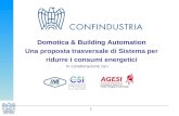 1 Domotica & Building Automation Una proposta trasversale di Sistema per ridurre i consumi energetici In collaborazione con.