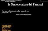 2007-2008 Chimica Farmaceutica e Tossicologica I G. Lentini - Nomenclatura Wermuth: 863-877 Tortorella: 63-67 Schröder: 9-10 Emsley: 91 Runti (1): 15-26.