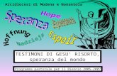 TESTIMONI DI GESU RISORTO, speranza del mondo Programma pastorale per il Biennio 2005-2007 Arcidiocesi di Modena e Nonantola.