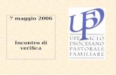 7 maggio 2006 Incontro di verifica. Orientamenti per una nuova prassi dellIniziazione Cristiana anno primo: Evangelizzazione della famiglia.