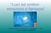 Luci ed ombre: emozioni e fantasia SCUOLA DELLINFANZIA V.LE UMBERTO - ATRI – Anno Scolastico 2008-2009.