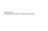 Lezione 4: Violazione di CP e misure di sin2. (I) Introduzione alla violazione di CP cf. BaBar Physics Book, SLAC-R-504, Capitolo 1.
