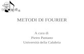 METODI DI FOURIER A cura di Pietro Pantano Università della Calabria.