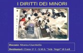 I DIRITTI DEI MINORI Docente: Monica Giarritiello Destinatari: Classe 2^ I - S.M.S. Ada Negri di Lodi.