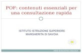 ISTITUTO ISTRUZIONE SUPERIORE MARGHERITA DI SAVOIA POF: contenuti essenziali per una consultazione rapida ANNO SCOLASTICO 2013-2014.