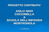 PROGETTO CONTINUITA ASILO NIDO COCCINELLA & SCUOLA DELLINFANZIA MONTAGNOLA a.s. 2009-2010.