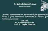 Dr. Gabriella Maria De Luca Researcher SPIN-Institute. Crescita e caratterizzazione strutturale di film epitassiali di sistemi a forti correlazioni elettroniche.