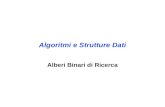 Algoritmi e Strutture Dati Alberi Binari di Ricerca.