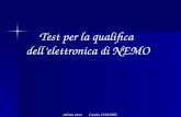 Test per la qualifica dellelettronica di NEMO stefano russo Catania 12/10/2005.