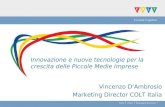 Innovazione e nuove tecnologie per la crescita delle Piccole Medie Imprese Vincenzo DAmbrosio Marketing Director COLT Italia.