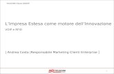 0 TELECOM ITALIA GROUP | Andrea Costa |Responsabile Marketing Clienti Enterprise | LImpresa Estesa come motore dellInnovazione VOIP e RFID.