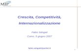 1 fabio.sdogati@polimi.it Crescita, Competitività, Internazionalizzazione Fabio Sdogati Como, 5 giugno 2007.