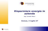 25 giugno 2002 Risparmiare energia in azienda Ing. Carmelo Macrì Varese, 5 luglio 07.