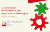 Le condizioni di lavoro e di vita in provincia di Bologna 25 febbraio 2012, Bologna a cura di :Ires Emilia-Romagna.