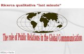 Ricerca qualitativa last minute. 109 uffici in 50 paesi Ultime settimane di aprile.