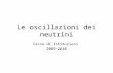Le oscillazioni dei neutrini Corso di Istituzioni 2009-2010.