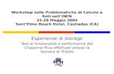 Workshop sulle Problematiche di Calcolo e Reti nellINFN 24-28 Maggio 2004 SantElmo Beach Hotel, Castiadas (CA) Esperienze di storage Test di funzionalità