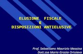 ELUSIONE FISCALE E DISPOSIZIONI ANTIELUSIVE Prof. Sebastiano Maurizio Messina Dott.ssa Maria Grazia Ortoleva.