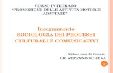 Insegnamento SOCIOLOGIA DEI PROCESSI CULTURALI E COMUNICATIVI Slides a cura del Docente: DR. S TEFANO S CHENA 1 C ORSO INTEGRATO P ROMOZIONE DELLE ATTIVITÀ