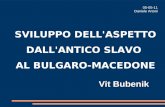 SVILUPPO DELL'ASPETTO DALL'ANTICO SLAVO AL BULGARO-MACEDONE Vit Bubenik 05-05-11 Daniele Artoni.