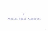 1 2. Analisi degli Algoritmi. 2 Algoritmi e strutture dati - Definizioni Struttura dati: organizzazione sistematica dei dati e del loro accesso Algoritmo:
