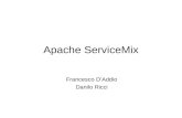 Apache ServiceMix Francesco DAddio Danilo Ricci. Obiettivo della tesina Studiare e fornire una panoramica sugli Enterprise Service Bus In particolare.