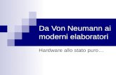 Da Von Neumann ai moderni elaboratori Hardware allo stato puro…