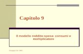 Giuseppe Celi 2005 Capitolo 9 Il modello reddito-spesa: consumi e moltiplicatore.