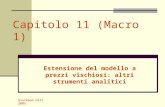 Giuseppe Celi 2005 Estensione del modello a prezzi vischiosi: altri strumenti analitici Capitolo 11 (Macro 1)