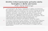 Diritto internazionale privato della famiglia e delle persone Prof. Ilaria Viarengo Lincremento dei flussi migratori e della circolazione dei cittadini.