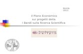 Il Piano Economico sui progetti della I Bandi sulla Ricerca Scientifica Bando 2013.