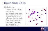 Corso di Laurea in Comunicazione Digitale Corso di Realtà Virtuali - a.a. 2009/10 Prof. Paolo Pasteris Tutor: Stefano Baldan Bouncing Balls Obiettivo: