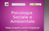 Psicologia Sociale e Ambientale http://users.unimi.it/psico/ 24/10/2008 CORSO PROF. PAOLO INGHILLERI.