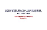 INFORMATICA GRAFICA – SSD ING-INF/05 Sistemi di elaborazione delle informazioni a.a. 2007/2008 Assegnazione tesine OpenGL.