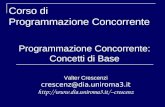 Programmazione Concorrente: Concetti di Base Valter Crescenzi crescenz@dia.uniroma3.it crescenz Corso di Programmazione Concorrente.