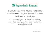 Benchmarking della regione Emilia-Romagna sulla società dellinformazione Il quadro logico di benchmarking ed i dati comparativi con regioni e paesi europei.