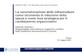 Roma 21 maggio 2007 La razionalizzazione delle infrastrutture come strumento di riduzione della spesa e come leva strategica per il cambiamento organizzativo.