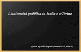 L'università pubblica in Italia e a Torino Grazie a Franco Bagnoli (universita di Firenze)