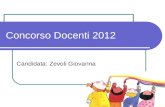 Candidata: Zevoli Giovanna Concorso Docenti 2012.