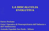 LA DISCALCULIA EVOLUTIVA Enrico Profumo Unita Operativa di Neurospichiatria dellInfanzia e dellAdolescenza Azienda Ospedale San Paolo - Milano.
