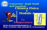 La Temperatura Universita degli Studi dellInsubria dario.bressanini@uninsubria.it  Chimica Fisica 1 Modulo.